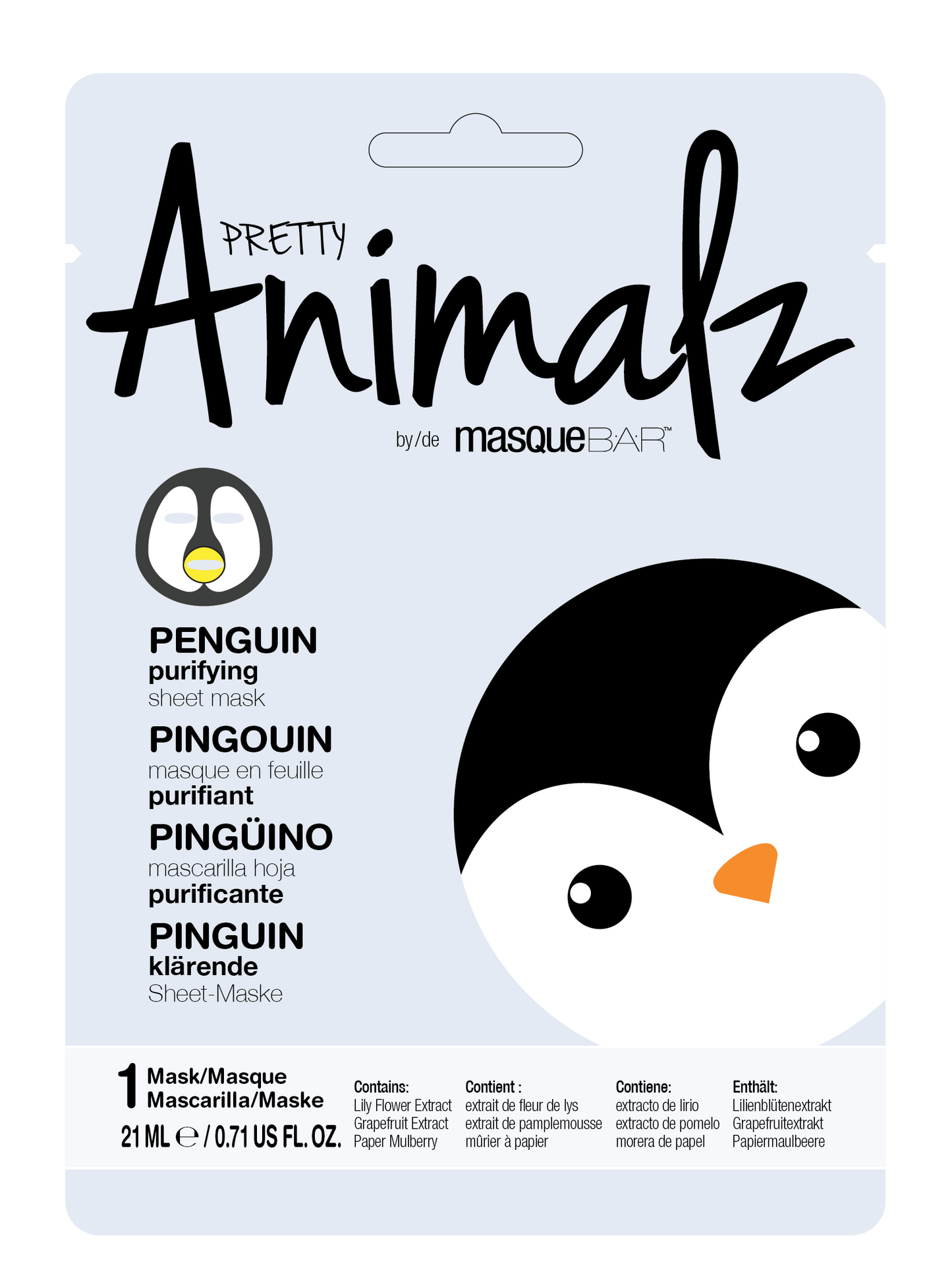 Animalz Mascarilla Purificante Pingüino