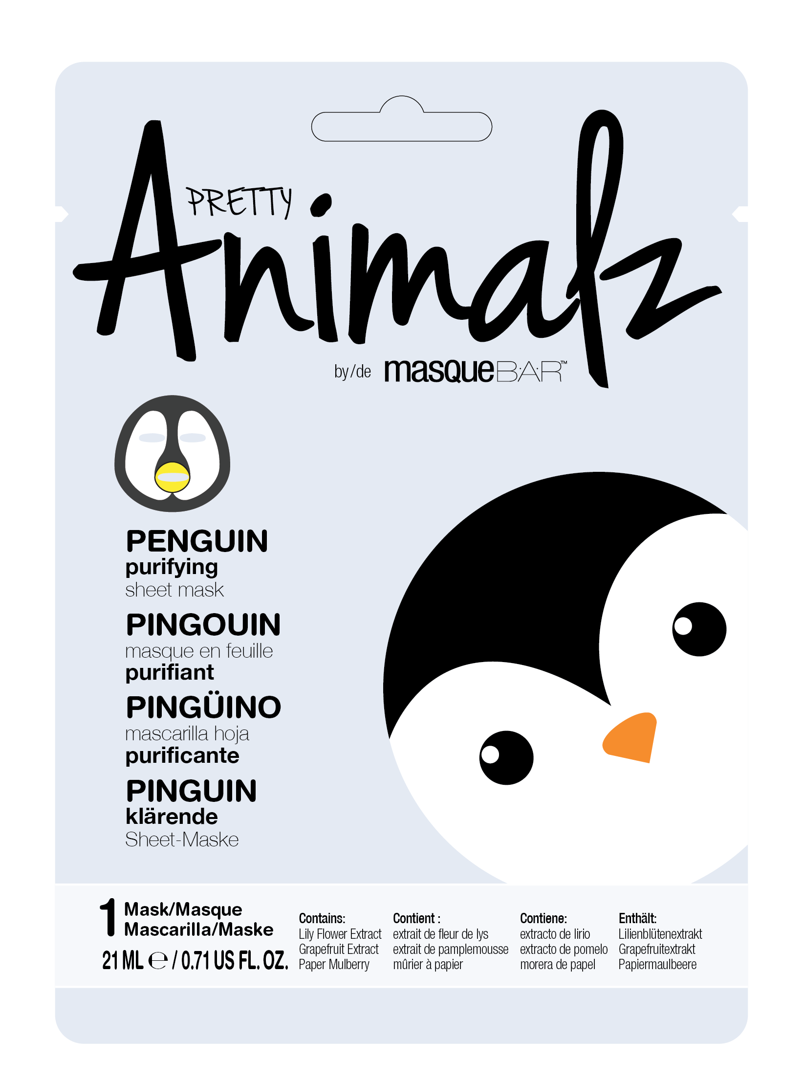 Animalz Mascarilla Purificante Pingüino